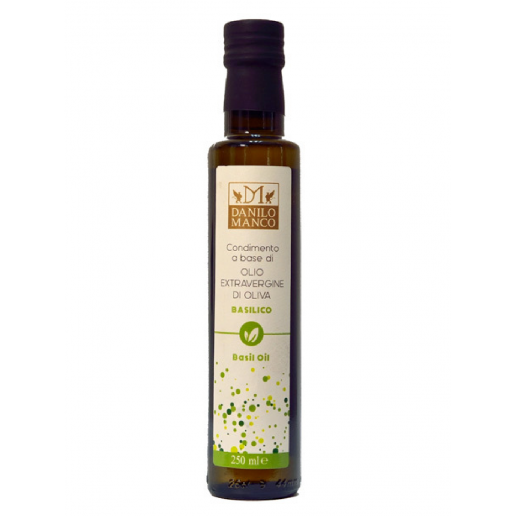 Virgin Olive Oil and basil Condiment 250ml